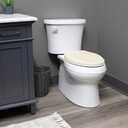 Bemis Ashland Modern Wood Toilet Seat with Decorative Edge, Slow Close, Secure Hinges, Made in USA, Elongated, Biscuit