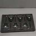 Vikko 8.5 Ounce Small Glasses Set of 6, Fancy Red and White Glass, Durable Stem, Copas De Vino Dishwasher Safe