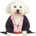 Dog Costume Pet Clothes Cat Cosplay Outfits Funny Small Dog Costumes (L, Pink) (Large (Chest:23"))