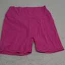 Sunzel Women's Invisible Butt Scrunch Shorts, High Waisted Biker Shorts, Gym Workout Yoga Running Shorts with Tummy Control (Medium, Hot Pink)