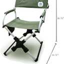 Portable Camping Chair with Carry Bag, Compact, Lightweight Collapsible Arm Chair for Outdoor Camping, Sports, Tailgates, Beach, and Fishing; Supports up to 250lbs [2024 (Green), One Size