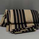 OJIA Outdoor Area Rugs 4'x6', Black and Tan Outdoor Rug Machine Washable Patio Rugs Cotton Hand Woven Entryway Rug Indoor Rugs for Bedroom/Porch/Deck/Backyard/Camping/Living Room
