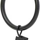Ivilon Drapery Curtain Clip Rings - Clips Ring for Curtain Panels 1.7", Set of 14 - Black