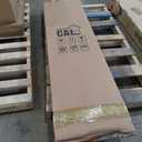 Herringbone 48 in. x 80 in. White Painted MDF Modern Bi-Fold Double Barn Door with Sliding Hardware Kit