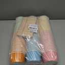 Kochorie 120 Pack 6oz Pastel Paper Ice Cream Cups with Spoons Colorful Party Paper Cups Disposable Dessert Sundae Bowls for Ice Cream Snacks Picnic Party Supplies