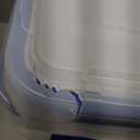 IRIS USA WeatherPro 27 & 44 Qt Storage Bins with Lids, 4 Pack, BPA-Free Plastic Gasket Box with Tight Latch and Seal, Stackable Nestable Tote Tub - Clear/Blue