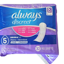 Always Discreet Adult Incontinence Pads for Women, Heavy, LVL 5, 32 Count