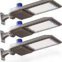 YXL LED Parking Lot Light, 200W LED Shoebox Light with Dusk to Dawn Photocell,28000LM 5000K Daylight Arm Mount, IP65 Waterproof, LED Area Light for Parking Lot Sports Stadium, 3 Pack, L2115200