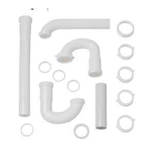 Waxman PlumbCraft 15-Piece Complete Bathroom Sink Drain Repair Kit 7027110N, Various Bathroom Sink Drain Pipes for Repairs to Problem Areas, Bathroom Sink Drain Assembly for Multiple Sink Pipe Options