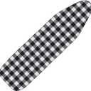 Tegeme Ironing Board Cover and Pad 15 x 54 Inch Cotton Thick Padded with Elastic Edge and Hook and Loop Laundry Room Decor Fits Standard Size(Buffalo Check)
