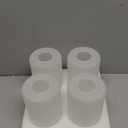 4 Pack White Frosted Glass Shades Replacement, 5.9in Height, 3.9in Diameter, 1.65in Fitter, Cylinder Glass Shade Covers Replacement Globe for Chandelier Pendant Wall Sconces Light Fixtures