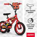Huffy Disney Pixar Cars 12 Inch Kid's Bike Ideal for Ages 3-5 Years Old, Training Included, EZ Build Assembly, Fun and Playful Graphics, Simple Coaster Brake, Pixar Cars
