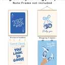 okaxscm Navy Coquette Preppy Cowgirl Wall Art Prints Set of 4, Coastal Cowgirl Decor, Preppy Room Decor Aesthetic, Blue 8 Ball Cherry Bow Wall Decor Posters for Girls Bedroom Dorm, 12x16 Unframed