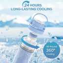 22oz Breast Milk Cooler Bottle for Outdoor, Breastmilk Cooler with 360 Total Cooling for 24 Hours & Leak-Proof Dual-Bottle for BreastfeedingLarger Capacity Travel Breastmilk Chiller,Blue