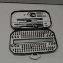 STREBITO Electric Screwdriver 155 in 1 Mini Electric Precision Screwdriver Set, 140 S2 Steel Magnetic Bits, LED Light, 650mAh, Electronics Repair Tool Kit for Computer, PC, Laptop, Phone, RC (Grey) (Regular Size)