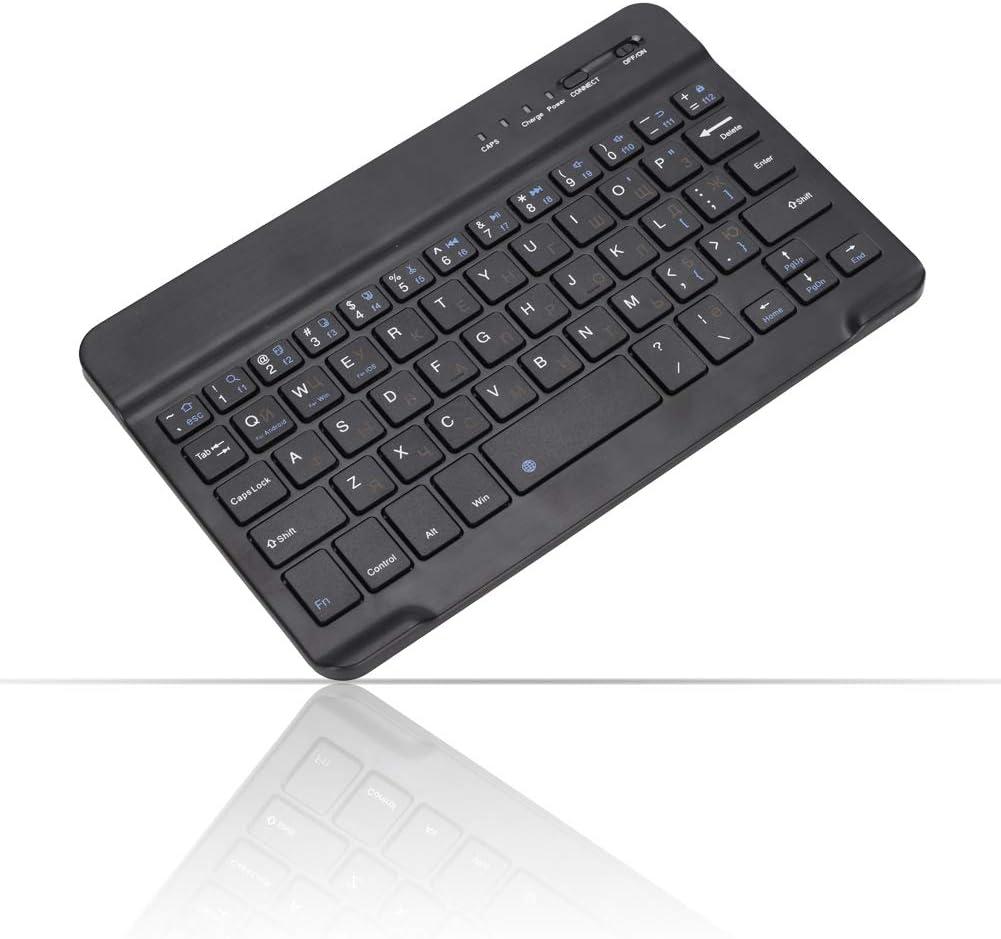 Russian Keyboard, Thin 7 Inch Rechargeable Russian and English Bilingual Bluetooth Keyboard,for Andriod for for iOS, and wearresistant Black Russian Keyboard, Thin 7 Inch Rechargeable Russian and English Bilingual Bluetooth Keyboard,for Andriod for for iOS, and wearresistant Black