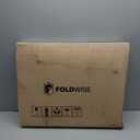 FoldWise Upgraded Folding TV Tray Table - Extra Large & Sturdy Laptop Table for Couch, Height & Angle Adjustable Desk for Dinner, Work & TV - Includes Footrest, Cup Holder, iPad Holder & Edge Stopper ((Black) - Dark Wood Mahogany)