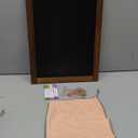 Magnetic Chalkboard 12x16 Hanging Framed Wall Chalk Board Combination Chalk & Bulletin Board Rustic Wooden Framed Blackboard for Kids, Home, Office, Restaurant