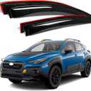 AUXKO Window Rain Guard for Subaru Crosstrek 2018-2023 & Subaru Impreza Hatchback 2017-2023 Outside Tape-On Shatterproof Sun Smoke Guard Vent Visor Side Wind Deflectors Accessories Smoke Black (Fashion)
