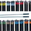 Pair of 2" Garage Door Torsion Springs with Non-Slip Winding Bars, Quality Precision Electrophoresis Black Coated, Minium Life 18,000 Cycles (.218 x 2 x 23)