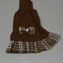 Knitted Dress With Cute Plaided Bottom and Bow on Back Various Colors, 4-8 Month Old