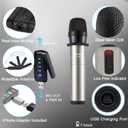 Alvoxcon USB Wireless Microphone, UHF Dynamic mic for Android, PC Computer, Laptop, PA, Podcasting, Vlogging, YouTube, Vocal Recording, Gaming, Singing Practice (System with USB Receiver)