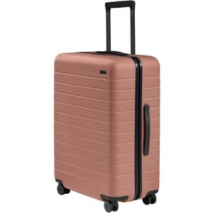 Away Medium Checked Luggage, Lightweight Hard Shell Suitcase with Spinner Wheels, Durable Rolling Luggage, TSA Lock, 26 Inch, Cloud Gray