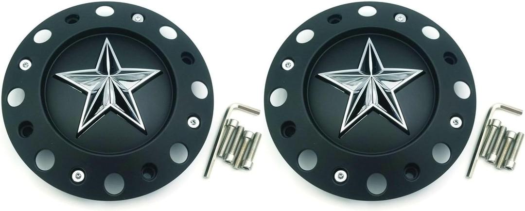 2PCS Wheel Cap Hub Cap Center Cap for KMC XD Series Rockstar 1001775 Matte Black