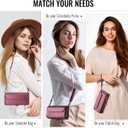 for Samsung Galaxy S25/S24 Case, Women Men Multi-Function Wallet Case with Stand RFID Blocking Featuring Magnetic Closure Zipper Includes Shoulder Strap Wrist Strap (Red)