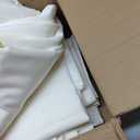 10-Pack Ivory Tablecloths for Rectangle Tables, 60 x 102 Inches, Stain-Resistant Polyester Fabric for 6 Foot Tables - Washable Table Covers for Weddings, Banquets, Birthday Parties, Events