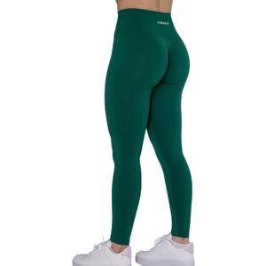AUROLA Workout Leggings for Women Seamless Scrunch Tights Tummy Control Gym Fitness Girl Sport Active Yoga Pants (Large, Alpine Green)