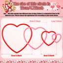 3 x Soulchen 24 Valentine's Heart Shaped Ring Toss Games for Party Activities Red and Pink Plastic Toss Ring for Indoor Outdoor Speed and Agility Practice Games Valentine's Party Supply