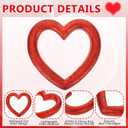 4 PCS Valentine's Day Heart Foam Wreath - 9.8 Inch 3D Red Heart Foam Balloons, Valentine's Day Decorations for Wedding, Party, DIY Crafts, Home Wall Window Decor