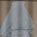 1 Pack Baby Blue Table Clothes for 4 Foot Rectangle Tables, One-Piece Wrinkle Resistant Stretch Spandex Table Covers with Skirt for Event Banquet Wedding Birthday Party
