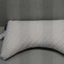 Sidney Sleep Pillow for Side and Back Sleepers - Comfort for Neck and Shoulder Pain - Adjustable and Customizable Shredded Memory Foam Filling - Queen Size - Additional Foam Fill Included (White) (Queen (Pack of 1), White)