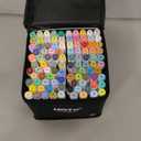 Alcohol Markers, 100 Colors Dual Tips, Coloring Art Marker Set for Adults, Alcohol Based Markers for Permanent, Sketching, Drawing with Non-Blending Pad(Chisel & Fine) (Multicolor)