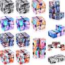 Galaxy 10 Pcs Cubes Bulk Gifts Space Astronaut Sensory Stress Anxiety Relief Cool Hand Mini Kill Time Cube Party Favors Stuffers for ADHD Adults, 5 Styles(Modern Style)
