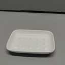 Soap Dish, Ceramic Soap Holder Shower Soap Dish for Bar Soap Sponge, Soap Saver Tray for Bathroom Kitchen Sink, White (Floating Point Design)