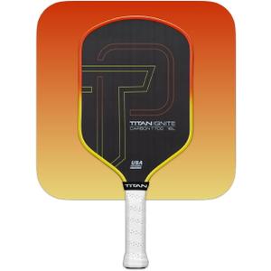 Titan Ignite Pickleball Paddle for Beginner & Intermediate Players  USA Pickleball Approved  Raw Carbon Fiber Face with Next Gen PP Core, Large Sweet Spot & Easy Power  16L and 16S Options (Sunset)