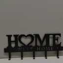 WIPHANY Metal Key Holder Hooks Organizer Rack 5.9x13 inches Wall Mounted Decor for Entryway Front Door Kitchen Hallway Garage Mudroom Office with Screws and Anchors