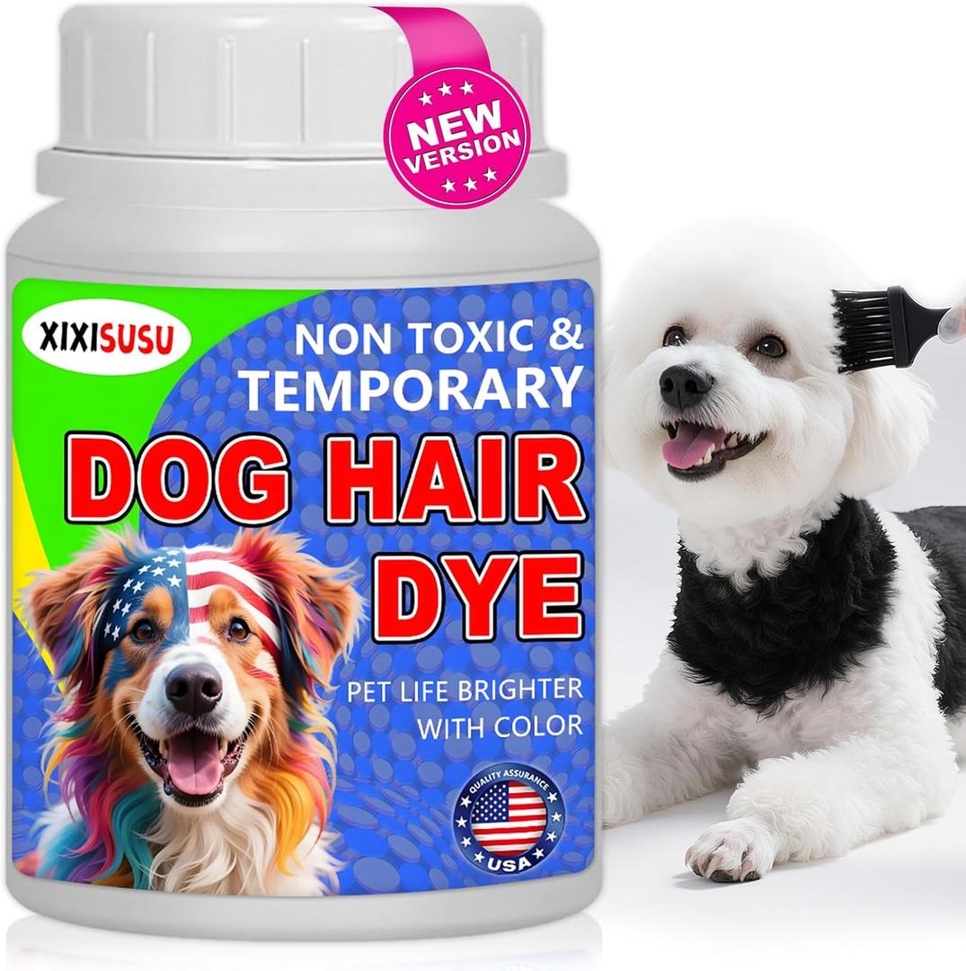 Dog Hair Dye - Black Pet Safe Hair Dye for Dogs | 3.5 oz | Non-Toxic Temporary Dog Fur Dye | Vibrant Pet Grooming Colors | Pet Grooming Essential (Black,3.5 Fl.oz)