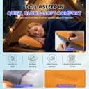 Inflatable Camping Pillow - Ultralight Compact Air Pillow for Travel, Backpacking & Hiking - Ergonomic Neck & Lumbar Support - Portable Inflatable Pillow with Removable Washable Cover -(Orange 2 Pack)