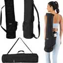 Yoga Mat Bag Crossbody Gym Bag for Women & Men, Waterproof Travel Carrier Fits Thick Yoga Mat, Multi Pocket Storage with Strap Holder, Shoulder Carry for Fitness Pilates Exercise