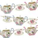 Alice in Wonderland Teapot Bunting Garland 13ft - Themed Decoration For Mad Hatter Tea Party, Birthday, Afternoon Tea, Baby Shower, Mother's Day, Garden
