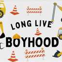 Long Live Boyhood Banner, Toddler Boy Room Decor & Linen Wall Hanging Canvas Banner Flag, Boho Nursery Playroom Toddler & Boys Kids Room Decoration - D04