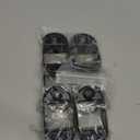 10 Pack Black Square Post Flange Base Fence Bracket Fits 1-1/2" Sqaure Tube, 1.5 mm Thick, Light Duty