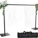 Pipe and Drape Backdrop Stand Kit Backdrop Stand For Parties 8ftx10ft Adjustable Photo Backdrop Stand Heavy Duty Background Stand for Wedding Banquet Decorations Black