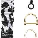 Zugzwang Scrunchie Keychain Wristlet - Stretchy Car Key Holder Bracelet, Multi-Purpose Strap for Gym & Travel