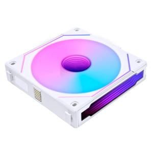 Lian Li UNI Fan SL-Infinity 120 Reverse Blade-Single Pack-ARGB Fan (Non-Wireless) -Daisy-Chain Design-Infinity Mirror-Cable Management-Customizable Lighting Effects-White-(UF-RSLIN120-1W)