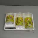 Eywamage Yellow Floral Glass Flameless Candles with Remote, Flickering Real Wax LED Battery Pillar Candles Set of 3